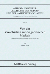 Hess, Volker: Von der semiotischen zur diagnostischen Medizin
