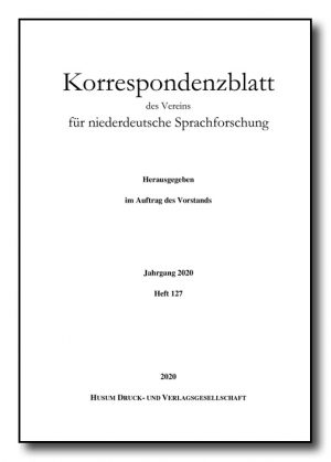 Korrespondenzblatt des Vereins für niederdeutsche Sprachforschung, Heft 127 (2020)