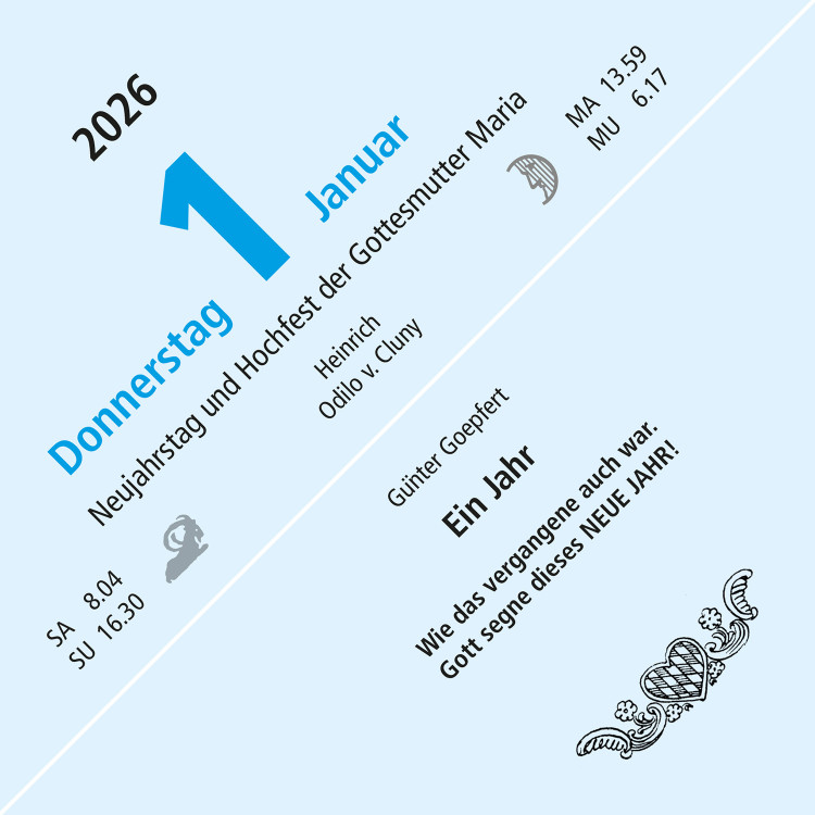 Turmschreiber Tageskalender 2026 – Bild 2